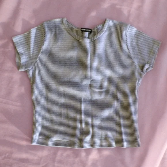 Brandy Melville Striped Blue Ashlyn Top - Picture 2 of 3